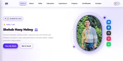 موقع بورتفوليو احترافي باستخدام React