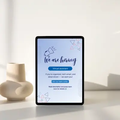 تصميم إعلان توظيف احترافي – We Are Hiring Creative Job Poster