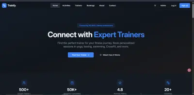 موقع الكتروني لحجز مدربين لمركز رياضي