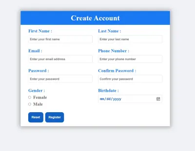 simple login page