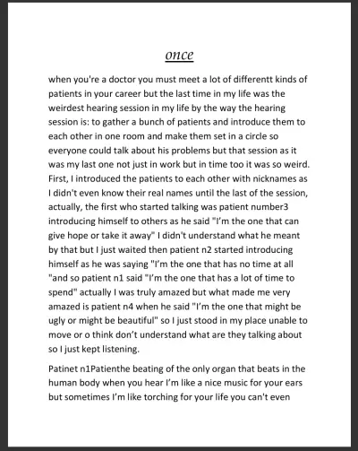 Story writing - turning to script