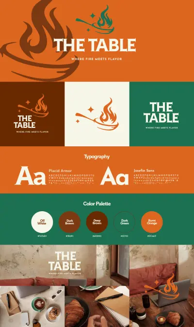 تصميم هوية بصرية لمطعم