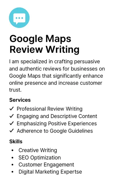 كتابة وإدارة تقييمات جوجل ماب والتسويق الإلكتروني