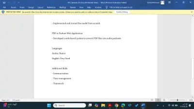 Professional ATS-Friendly CV Writing (English)