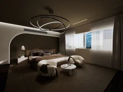 3D Design For Modern Bedroom