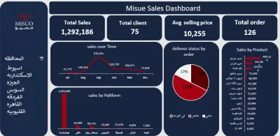 تصميم داشبورد dashboardاحترافيه باستخدام اكسيل