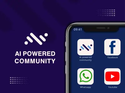 تصميم لوجو Ai powered community