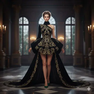 فستان فخامة القاعة الإمبراطورية"