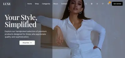 Luxe - منصة ويب عصرية لعرض الخدمات والمنتجات الفاخرة