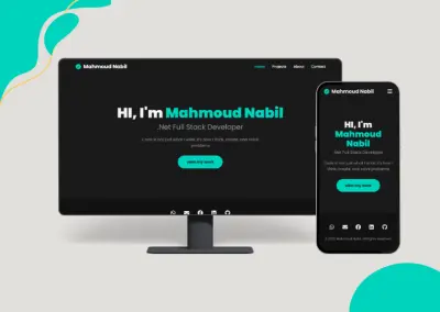 معرض أعمال شخصي (Portfolio) احترافي متوافق مع جميع الشاشات