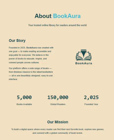 إنشاء صفحة نبذة تعريفية