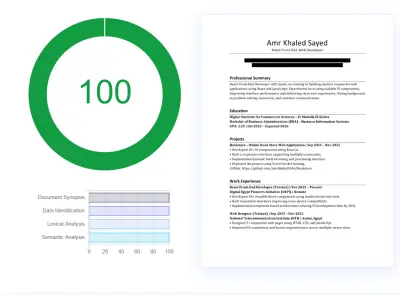 تصميم سيرة ذاتية احترافية CV متوافقة مع نظام ATS