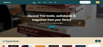 BookAura – تصميم وتطوير موقع مكتبة إلكترونية