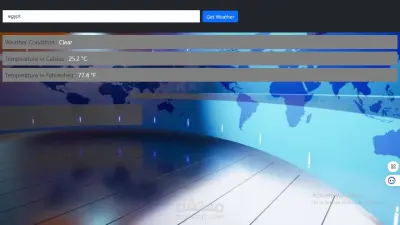 تطبيق الطقس الديناميكي( تطبيق طقس تفاعلي التحديث المستمر والتفاعل مع المستخدم)