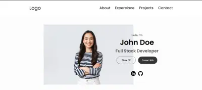 صفحة بورتفوليو حديثة باستخدام HTML وCSS وJavaScript