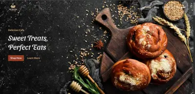 bakery website - landing page