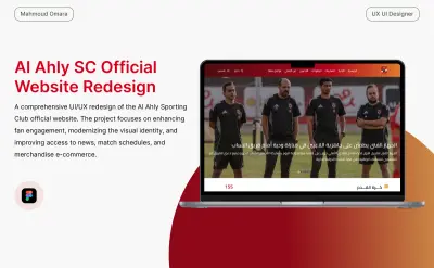 Al Ahly Club Website – Sports Website UI/UX Design