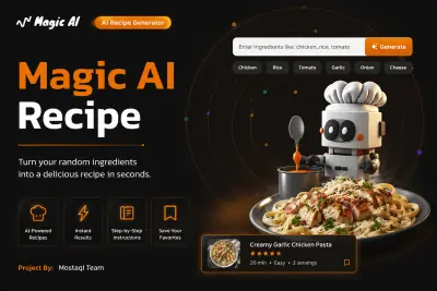 Magic AI - AI Recipe Generator UI/UX Design
