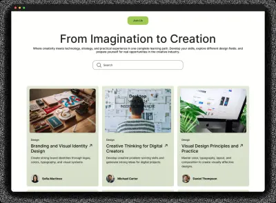 تصميم واجهة مستخدم ريسبونسف لعرض الكروت على جميع الشاشات