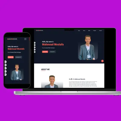 تصميم وتطوير موقع شخصي متجاوب
