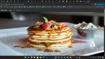 موقع مطعم باستخدام bootstrap