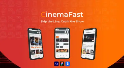 تصميم تطبيق حجز تذاكر السينما CinemaFast | UI/UX Design