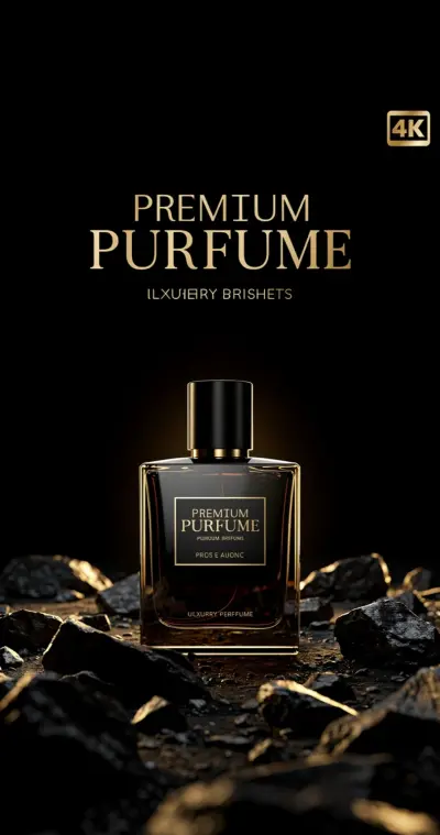 تصميم إعلان عطر فاخر