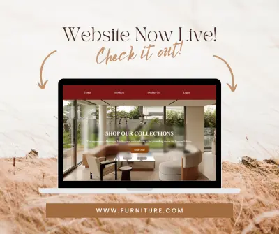 تصميم موقع لبيع الأثاث بواجهة عصرية