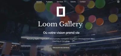 تصميم وتطوير موقع وكالة تنظيم فعاليات وتسويق رقمي – Loom Gallery