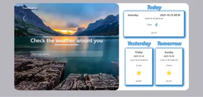 موقع طقس تفاعلي باستخدام JavaScript و API