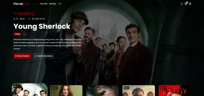 تصميم وتطوير موقع عرض أفلام ومسلسلات (Movie App)
