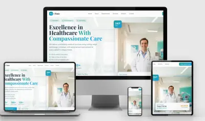 تصميم موقع عيادة أو مركز طبي Responsive باستخدام Bootstrap