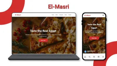 مطعم المصري | موقع إلكتروني لمطعم بيتزا وأكلات سريعة