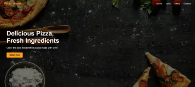 تصميم وتطوير متجر إلكتروني لمطعم بيتزا مع صفحات للمنيو، تفاصيل المنتج، وعربة التسوق