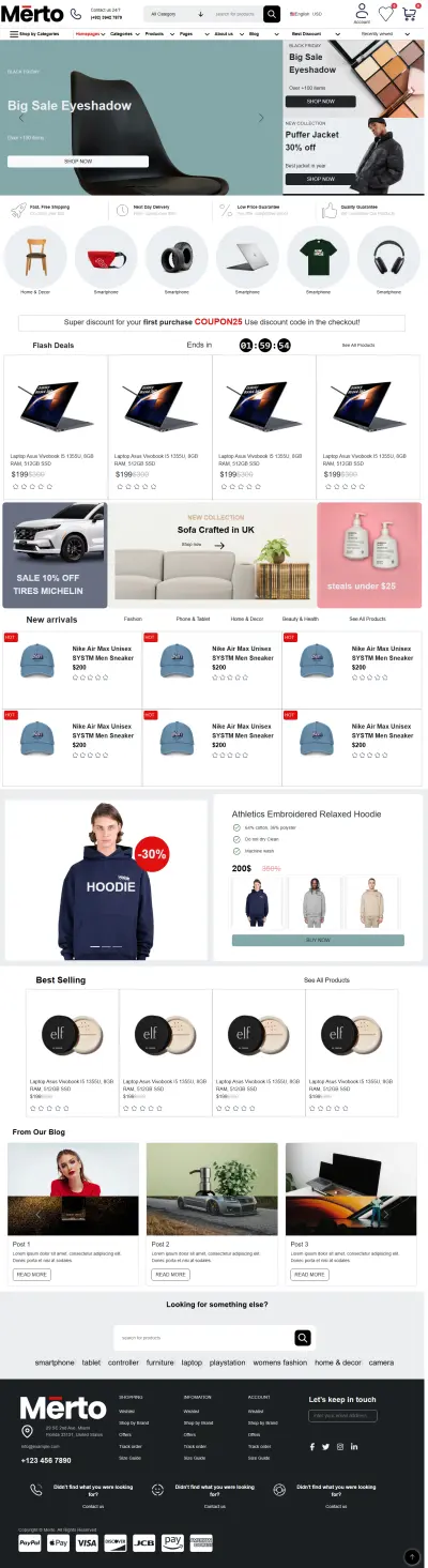 تصميم موقع merto