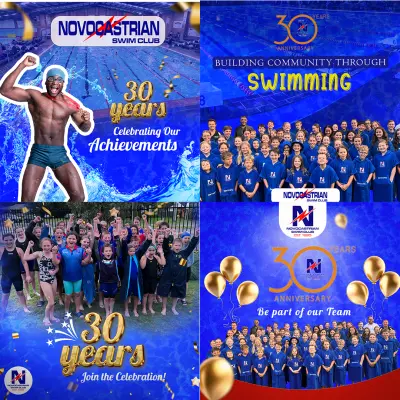 Social media designs for a swimming academy- تصميم سوشيال ميديا لاكادمية سباحة