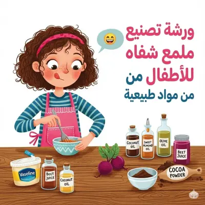 تصميم ومحتوى ورشة عمل لمعسكر اطفال لصناعه مستحضرات التجميل الطبيعية