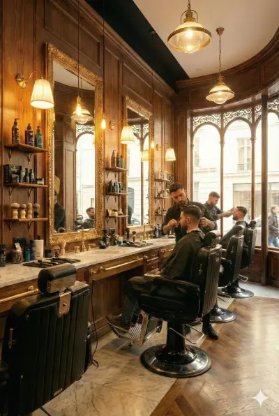 انشاء اعلان صالون حلاقة