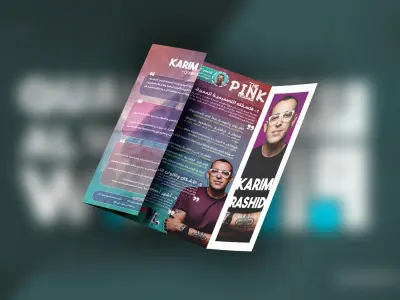 تصميم سيرة ذاتية مدمجة داخل بروشور