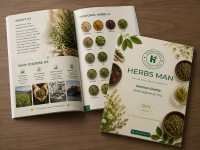 Professional Product Catalog Design for Herbs Man