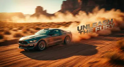 تصميم إعلاني احترافي لسيارة رياضية – Unleash The Fury بأسلوب سينمائي قوي