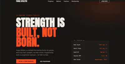 Forge | Responsive Gym Landing Page