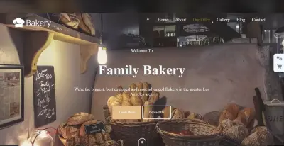تصميم موقع مخبز تفاعلي ومتجاوب (Family Bakery Website)