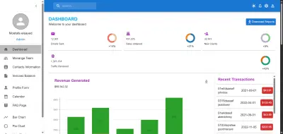 Admin Dashboard هي لوحة تحكم احترافية مبنية باستخدام React