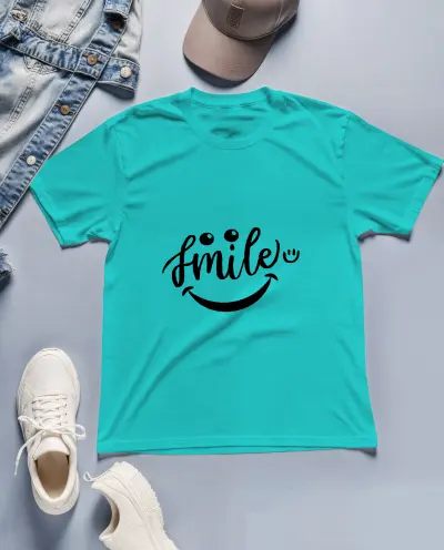 Happy Smile Typography, logo T-shirt