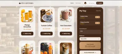 تصميم وتطوير موقع كافيتريا احترافي