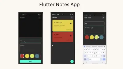 تطبيق ملاحظات Flutter مع إضافة وتعديل وحذف الملاحظات