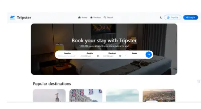 برمجة وتخصيص موقع حجز فنادق وسياحة متكامل (نموذج Tripster)