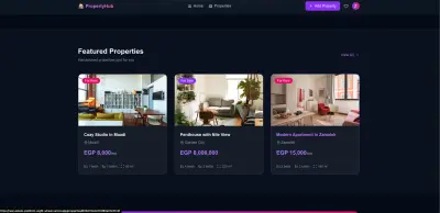 منصة عقارات متكاملة | Next.js + TypeScript