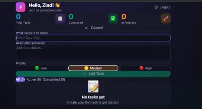 تطبيق إدارة المهام | React + Node.js + MongoDB